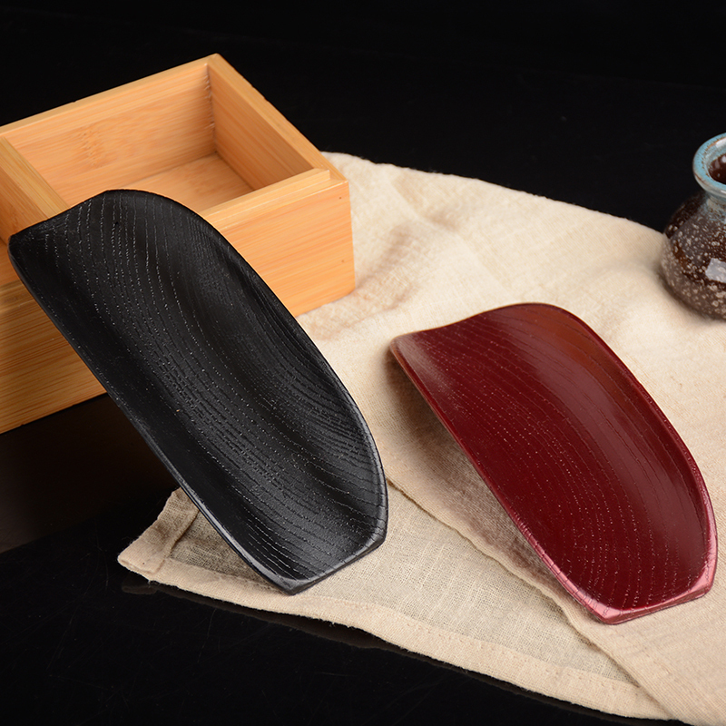Towel Dish, Plastic, Japanese Style, Hotel Restaurant, Towel Holder, Towel Tray, Tea Ceremony Accessories, Melamine, Wood Grain Stripe, Face Towel Dish