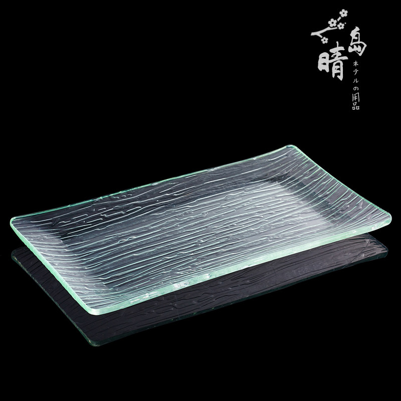 Transparent fruit plate buffet display plate hotel commercial fruit plate ktv fruit plate square plate acrylic tray