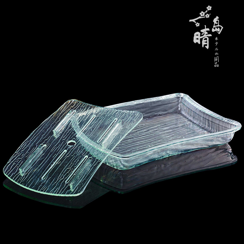 Sashimi plate Japanese creative fruit plate hot pot tableware waist-shaped seafood dry ice plate commercial s-shaped sashimi ice plate