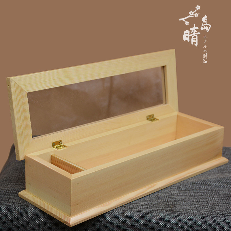 Chopsticks box sushi rectangular Japanese and Korean cuisine sushi restaurant features white wood with lid chopsticks box Japanese style