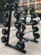 Commercial Fixed Barbell Set Barbell Rack Round Head Non-Loose Curved Barbell Gym Integrated Rubber-Coated Barbell