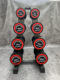 Red Label Round Head Fixed Dumbbell Rubber-Coated Iron Solid Dumbbell Cast Iron Gym Studio Home Fitness Equipment