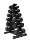 Rubber-Coated Dumbbells, Hexagonal Dumbbells, Commercial Gym Dumbbells, Iron-Coated Dumbbells 10kg 20kg Fixed Dumbbells with Rubber Coating