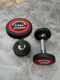 Red Label Round Head Fixed Dumbbell Rubber-Coated Iron Solid Dumbbell Cast Iron Gym Studio Home Fitness Equipment