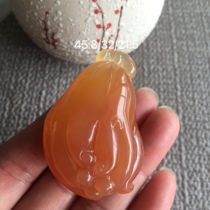 Natural Hetian Jade Huanglong jade Buddha hand melon Jade brand pendant Jade pendant for men and women Jade brand Topaz Buddha hand melon jade pendant