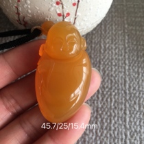 Natural jade Yunnan Yellow Dragon Jade Chanterelle yellow essence pendant Lucky boy pendant