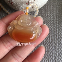 Natural jade Yunnan Huanglong jade mass Lever pendant belly hidden gold deposit Buddha Gong pendant