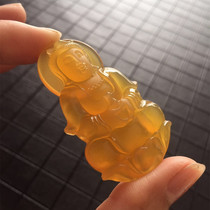 Natural jade Yunnan Longling Huanglong Jade pendant Ice Guanyin pendant 2020 hot sale