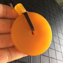 Pure natural jade Yunnan Longling Huanglong Jade pendant Chanterelle yellow Pingan buckle pendant pendant pendant