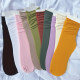 6 pairs of ice and ice socks thin women's summer mid-tube long tube ins trendy white net red style jk spring and autumn outerwear pile pile socks