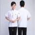 Set Chefs Wear dài tay Nhà hàng khách sạn ba mảnh Quần áo bảo hộ lao động Chefs Set với mũ mùa hè quần bò nam đẹp Bộ đồ