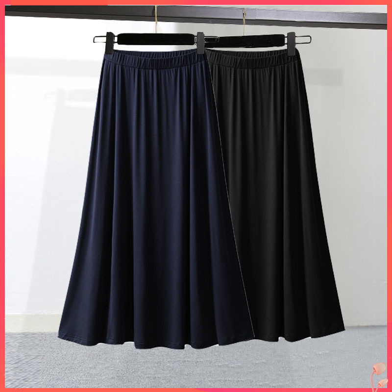 Mom's Half-Length Skirt, Summer Modal, Plus Size, Women's 100kg Plus Size, Middle-Aged and Elderly Square Dance Long Skirt with a Large Hem Mom's Half-Length Skirt, Summer Modal, Plus Size, Women's 100kg Plus Size, Middle-Aged and Elderly Square Dance Long Skirt with a Large Hem