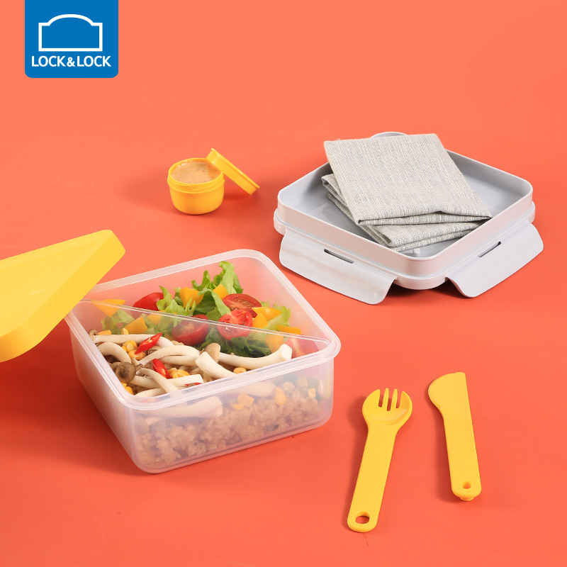 Locktail button plastic fresh box with lid tide sealing fruit box for lunch separation