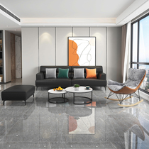 Chinese office sofa fashion simple modern reception negotiation small apartment Nordic leather art combination Shunfeng