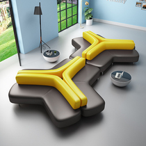 Modern office sofa coffee table combination creative personality leisure business reception room guest lounge area waiting for Alien