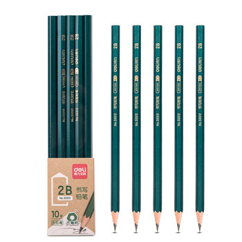Deli Pencils 2B Pencils Hb Pencils for Children Writing Sketching Elementary School Students Exam Use First Grade Second Grade