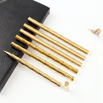 Brass Bamboo Knuckle Pen Full Metal Pen Brass Pen Business Office High-end Minima High Face Value Writing Gift Signature Pen