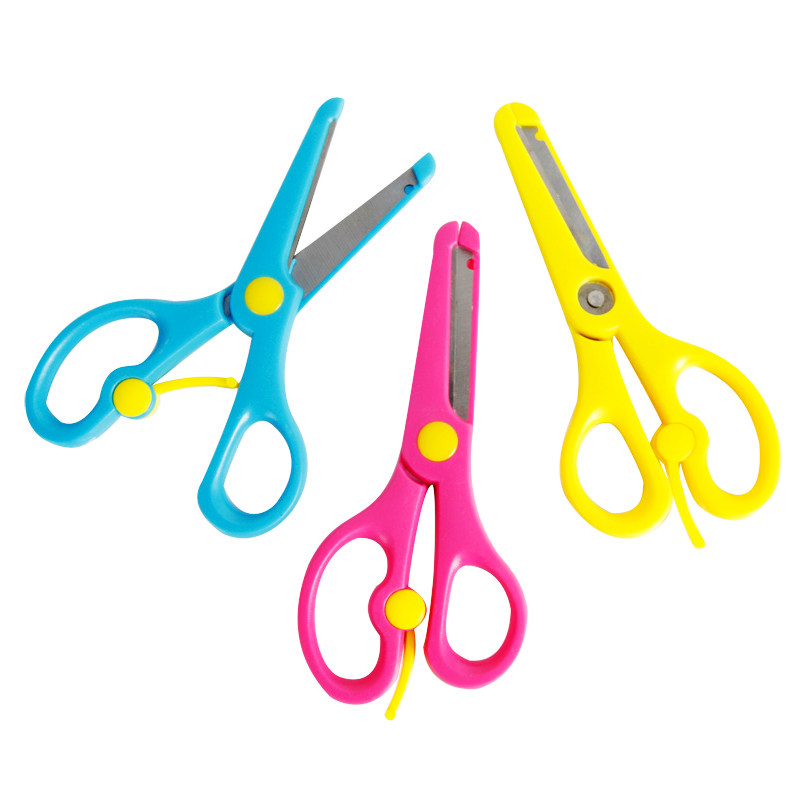 Kindergarten children's handmade safety scissors, elastic, labor-saving, not hurting hands, anti-clip jam paper-cut knife, stationery knife