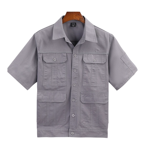 Летний тонкий хлопковый износостойкий камуфляжный комбинезон подходит для мужчин и женщин, короткий рукав, делается под заказ