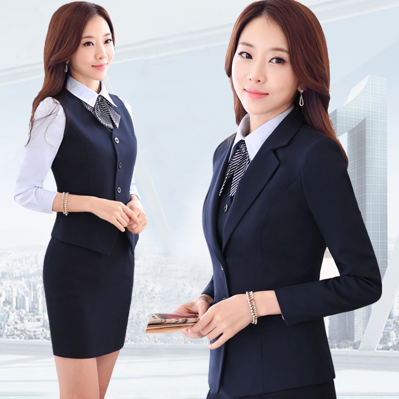 China Telecom Workwear Telecom Uniform chuyên nghiệp mùa thu / mùa đông ngựa kẹp chiếc váy của phụ nữ quần áo thể thao quần bộ