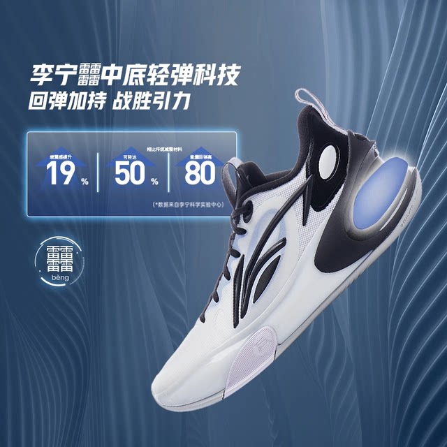 Li Ning Yushuai 17LOW ຜູ້ຊາຍເກີບກິລາບານບ້ວງທີ່ມີນ້ໍາຫນັກເບົາສະທ້ອນແສງສູງ ABAT127-1-2-6