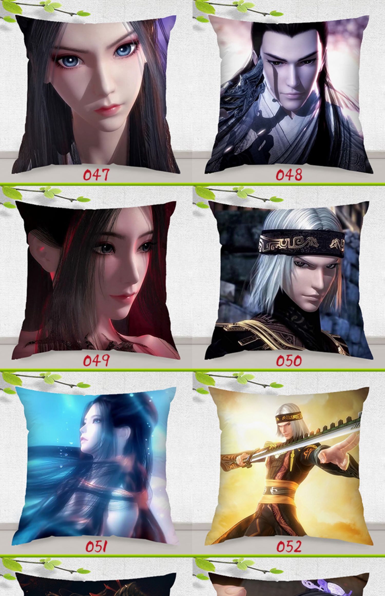 Tianxing Nine Song Gối lửa Ji Wei Zhuang Han Fei Thực hành màu đỏ Nữ Anime ngoại vi Gối cho bản đồ Đôi mặt tùy chỉnh - Carton / Hoạt hình liên quan sticker cute đồ ăn