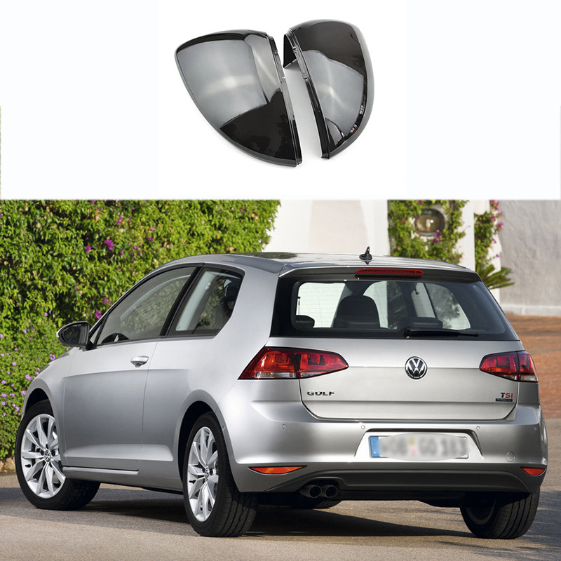 Suitable for 13-18 Volkswagen Golf 7 MK7 MK7 5 GTD rearview mirror lid inverted car mirror shell bright black-Taobao