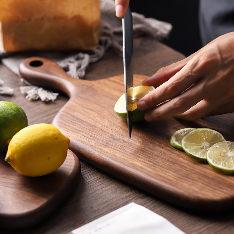 Day Style Black Walnuts Wood Cut Buffalo Chopping Block Bread Small Cutting Board Mucus Board Home Solid Wood Tray Whole Wood Photo case board