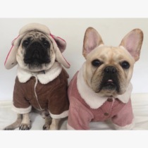 Fadou clothes plus velvet padded Bago clothes coat padded autumn and winter corduroy size fat dog clothes