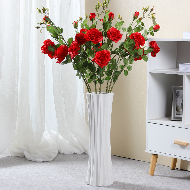 Ceramic floor white vase dance orchid set large dried flower arrangement Nordic living room modern simple high ornaments