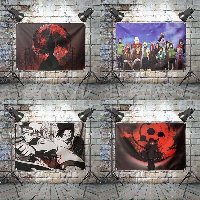 Accept custom Naruto anime wall decoration hanging cloth Bedroom student dormitory bar live background wall cloth