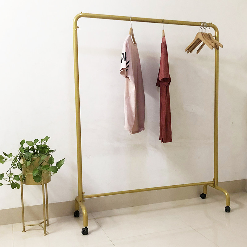 Golden Belt Pulley Outdoor Clotheshorse Multifunction Removable Floor Single Pole Position Hanger Room Hanging Hanger Room