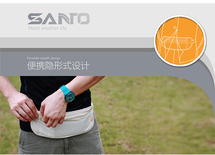 Du lịch siêu mỏng cá nhân chống trộm túi chống nước nhẹ chạy nước ngoài 	mua túi đeo hông cho nam	