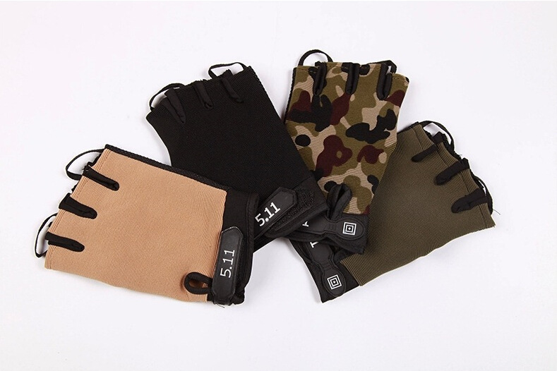 511 Tactical Gloves Outdoor Sports Cycling Gloves Half Finger Gloves Non-slip Sunscreen Wear Resistant Breathable Half Finger Gloves