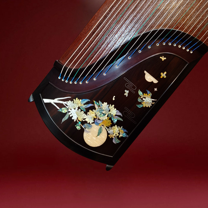 Dunhuang new guzheng colorful Chengxiang rose sandalwood jade rabbit title Gui nationality professional limited edition performance art test