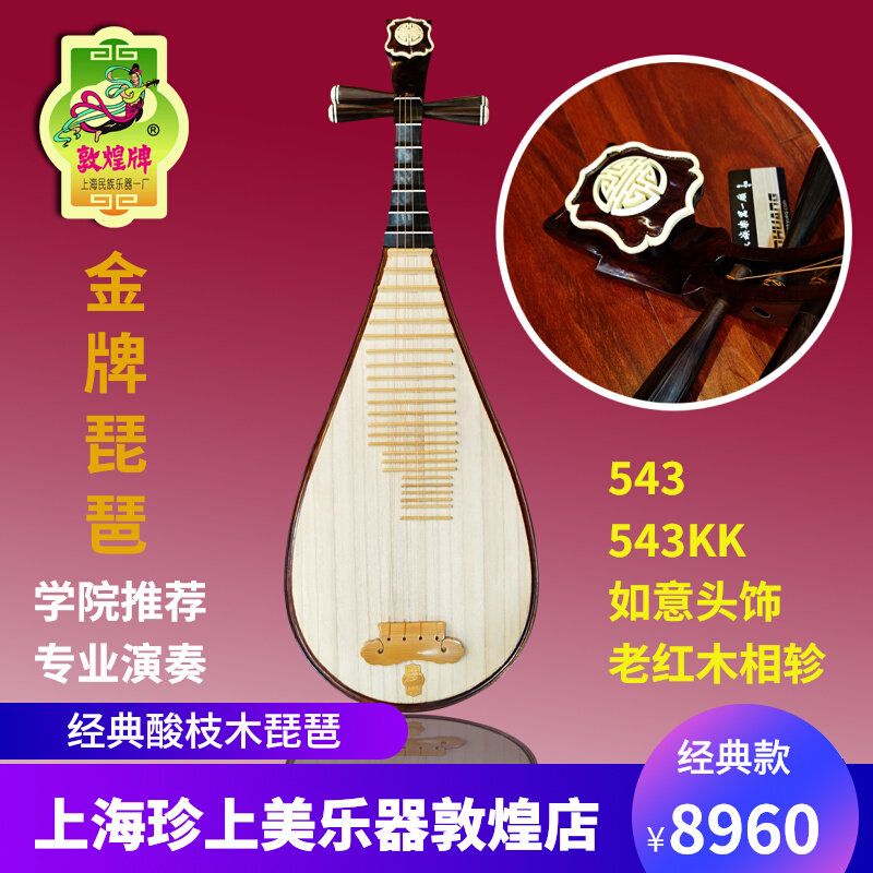 Dunhuang gold medal pipa 543KK playing professional assay exam acid branches wood old red wood phase with 543 folk music classic