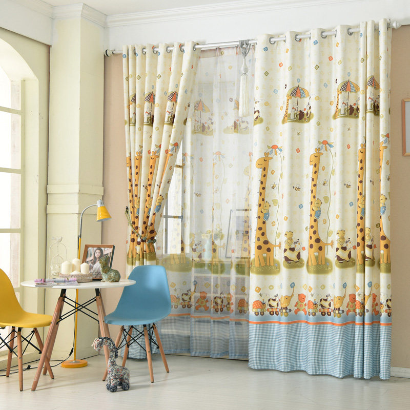 Customize children's room windows fabric material cartoon cuddly curtains shade cloth bedroom floating window blinds fabric blinds fabric blinds