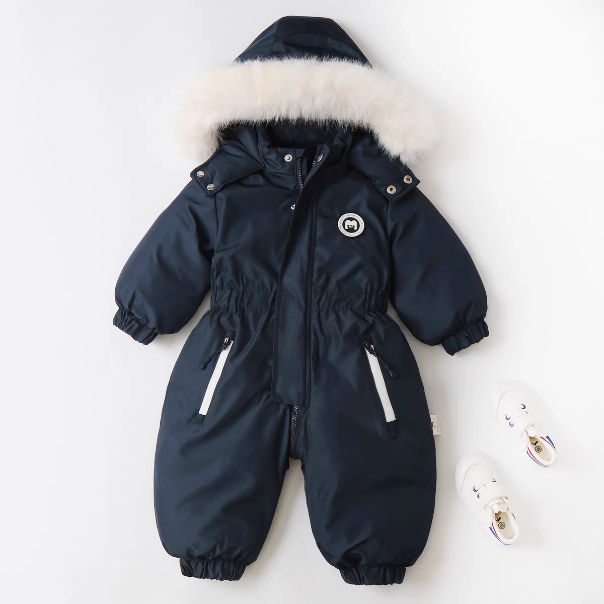 European style Extra thick baby Ski suit Baby children Climbing suit one-piece garment 2025 winter The new go out Jumpsuit