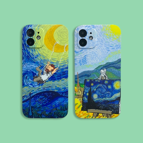 Ван Гогская картина маслом iPhone 12 Корпус мобильного телефона 13/Pro Max Apple 11 Soft Shell X/XS Full Cover XR Силиконовая 8PLUS персонализированная креативная 7p Men Se Women 12 Новая защитная обложка XSMAX Литература