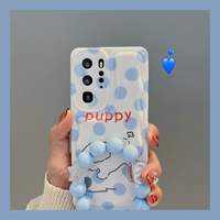 永合 Huawei, совместимый синий милый чехол для телефона, волнистый силиконовый кушон, бусины, 40, простой и элегантный дизайн, женский стиль