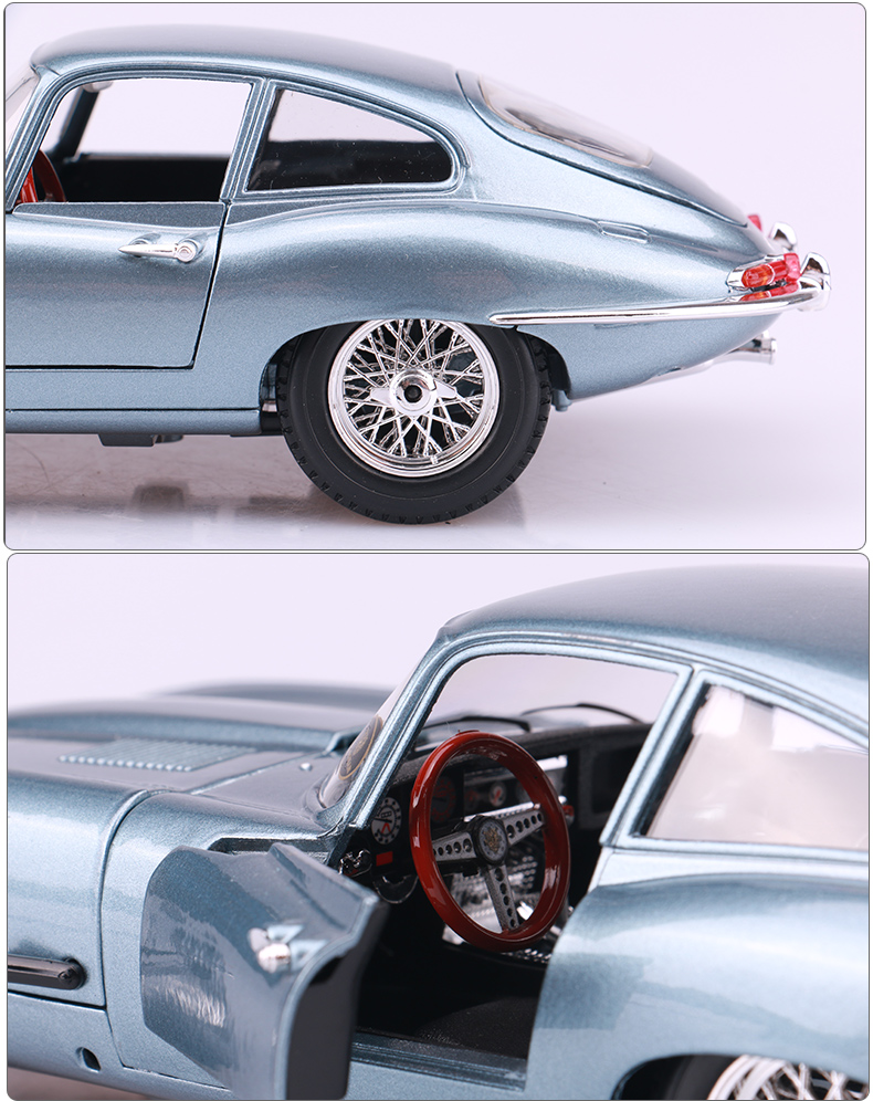 Bimei Gao 1:18 Jaguar E-type Coupe mô phỏng xe hợp kim mô hình xe tĩnh mô hình quà tặng đồ trang trí đồ chơi xếp hình cho bé