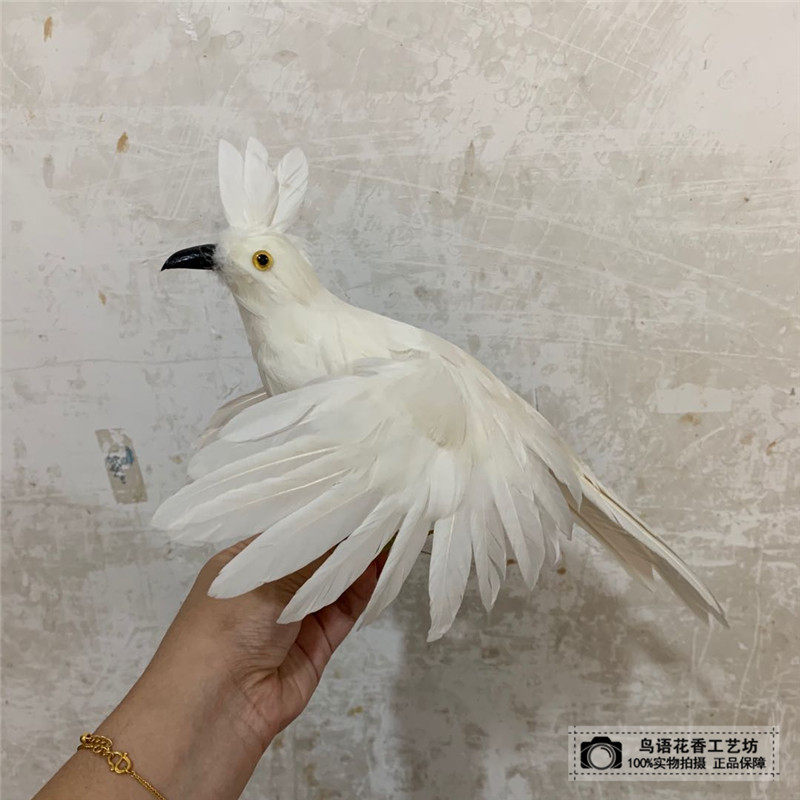 Simulated feather bird garden fake mountain decorated bird cage decorated props sparrow hummingbird magpie creative home furniture