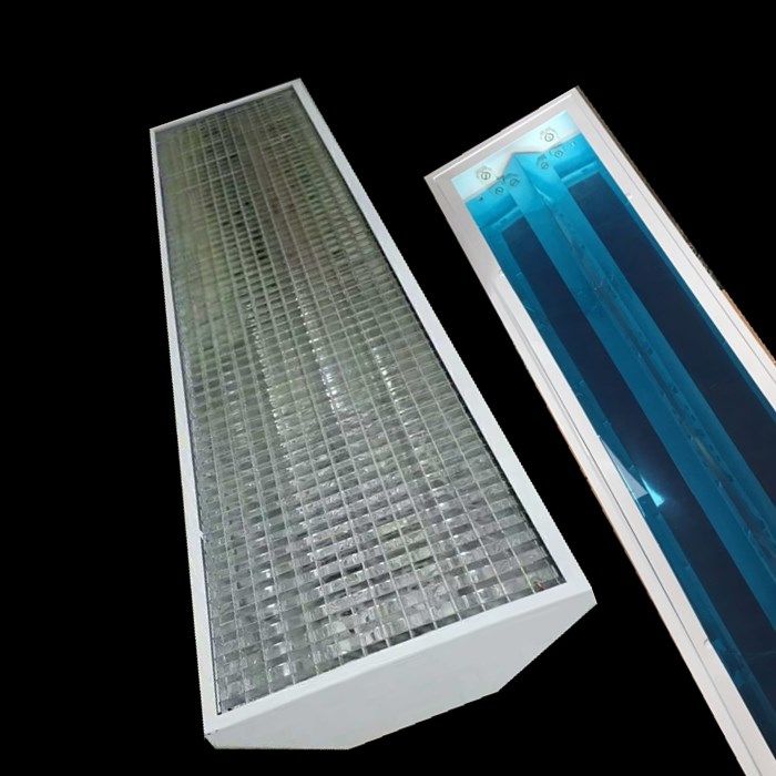 T8 Surface Mounted LED Explosion-proof Grille Light 300*1200 Classroom Hospital Double Tube Dustproof Purification Lamp Panel Full Set 1200