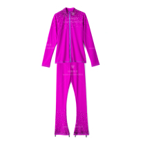 Ice dance elves custom figure skating training performance suit children adult suit D260