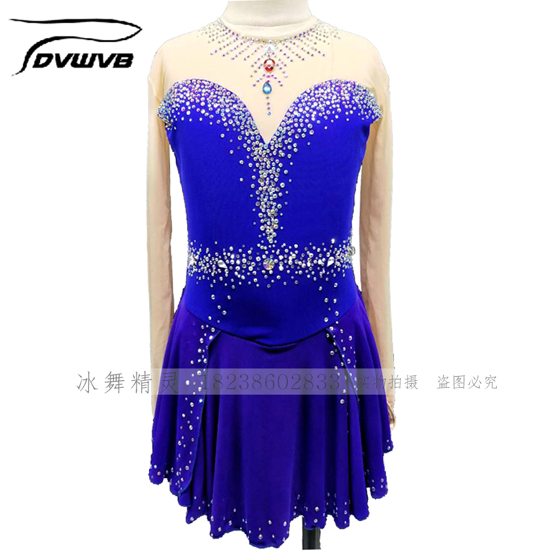 Ice Dance Elf Custom Figure Skating Costume Figure Skating Performance Costume Children's Adult Women's Dress D257