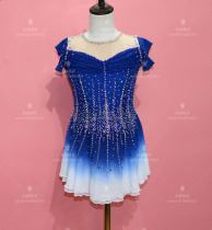 Ice dance elf childrens figure skating costume adult performance dress skating suit skating dress D303
