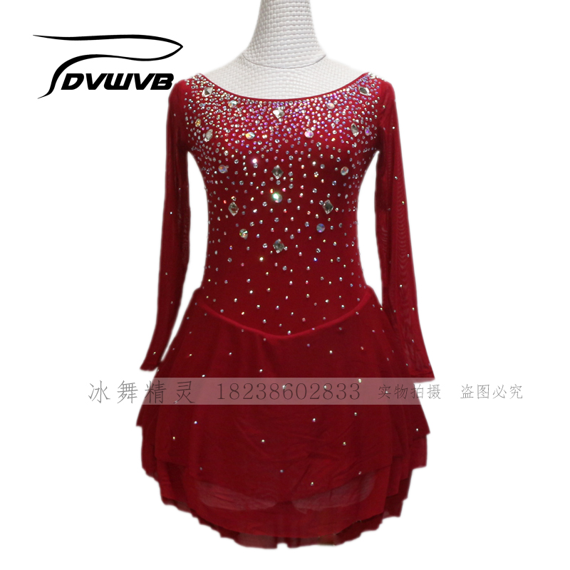Ice Dance Elves Customized Figure Skating Clothes Figure Skating Show for Children's Adult Girl D404