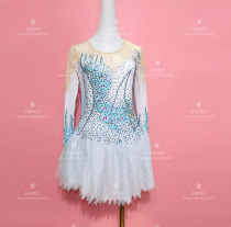 Ice dance elf childrens figure skating costume adult performance dress skating suit skating dress D302