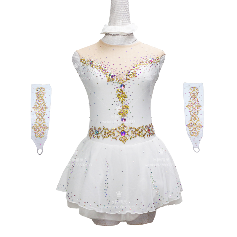 Ice Dance Elves (tailored) Adult Child Figure Skating Dress Check Exam Skating Dress D20
