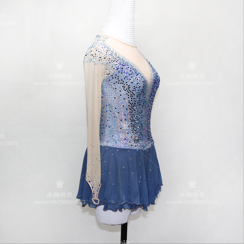 Ice Dance Elves Child Figure Skating Show Adult Surface Skating Costume D230